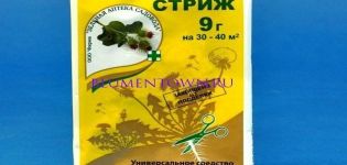 Instructions for the use of herbicide Strizh from weeds