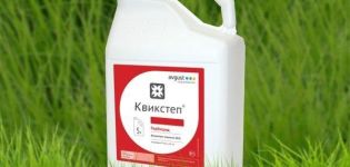 Instructions pour l'utilisation de l'herbicide Quickstep, taux de consommation et analogues