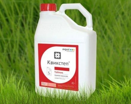 Mode d'emploi de l'herbicide Quickstep, taux de consommation et analogues