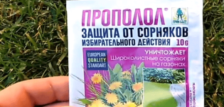 Instructions d'utilisation contre les mauvaises herbes de l'herbicide Propolol