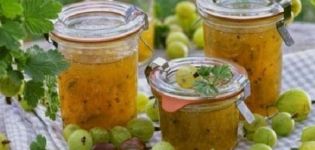 4 Rezepte für die Herstellung von roher Stachelbeermarmelade für den Winter