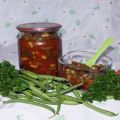 Rezepte für grüne Bohnen und Spargel in Tomatensauce für den Winter