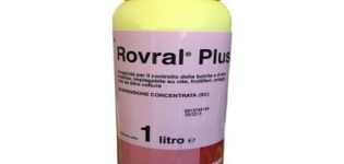 Instructions pour l'utilisation du fongicide Rovral, composition et forme de libération du produit