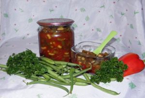 Recipes for green beans and asparagus in tomato sauce for the winter