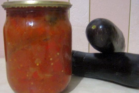 Auberginen Lecho in einem Glas