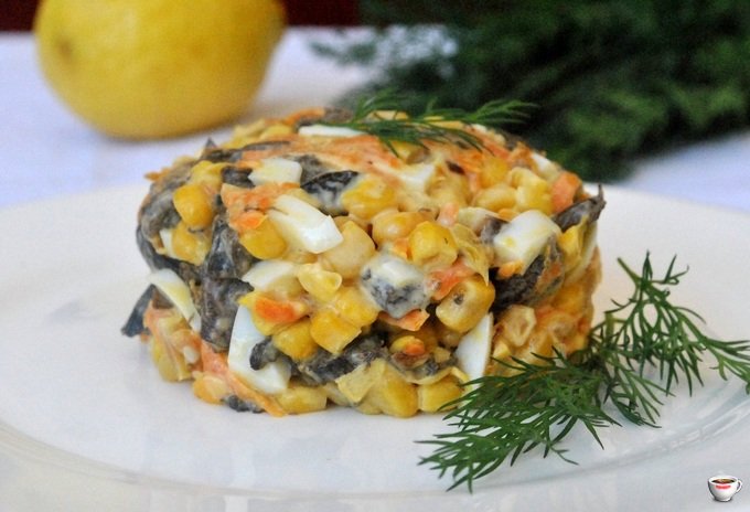 Salade de maïs et champignons