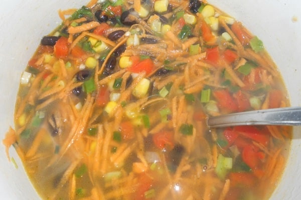 Bohnen und Buchweizen