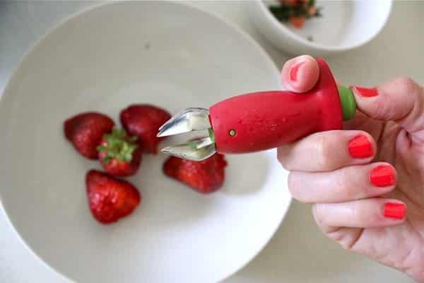 strawberry tails removal process