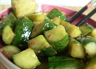 Gurken auf Koreanisch für den Winter