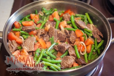 Rindfleisch in scharfer Sauce