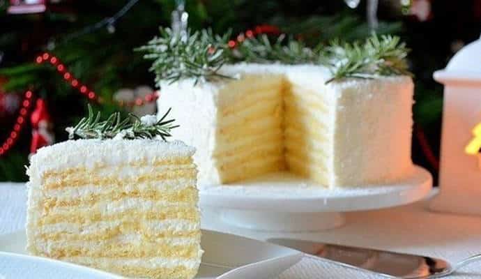 New Year's coconut cake