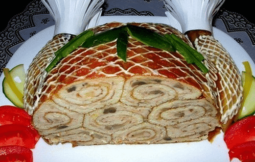 Hühnchen gefüllt mit Pfannkuchen