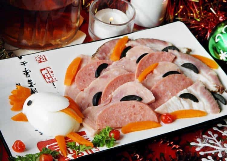 Aufschnitt Hahnschwanz