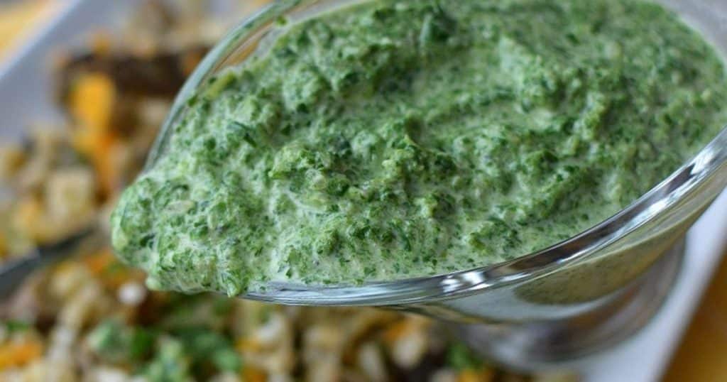 Mit Spinat und Zucchini