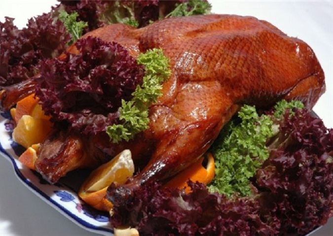 Festliche Gans in Englisch