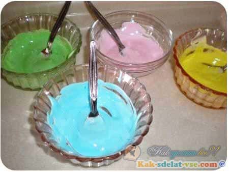 Professionelle farbige Glasur