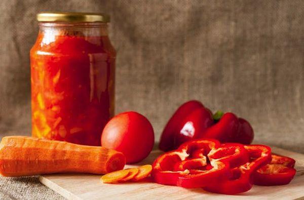 caviar with tomatoes and carrots
