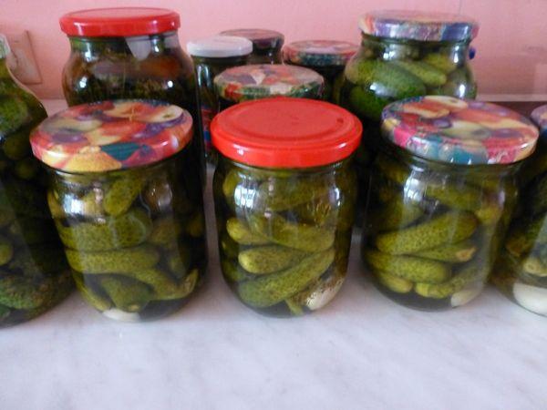 jars of cucumbers