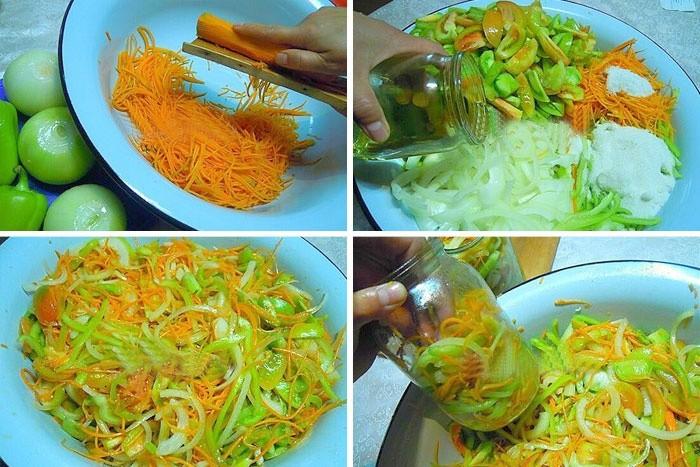 salade au chou et tomate verte