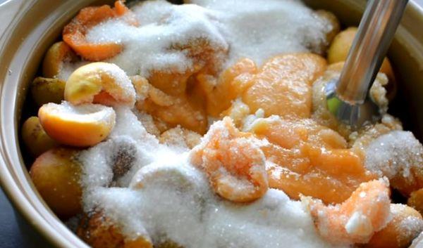 mit Zucker überzogene Aprikose