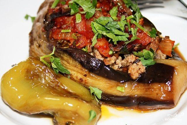 faire cuire l'aubergine avec des haricots