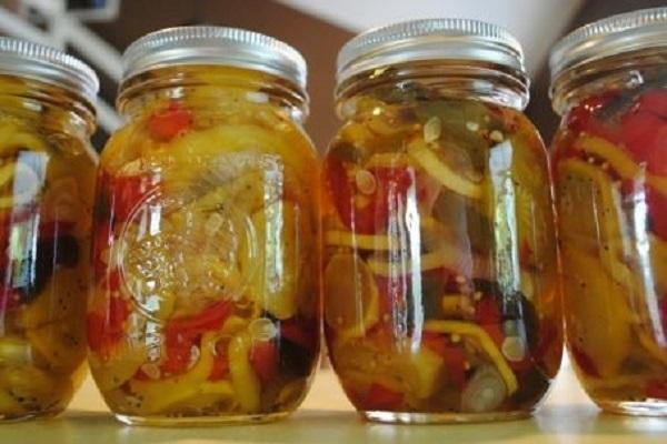 mit Knoblauch gebraten