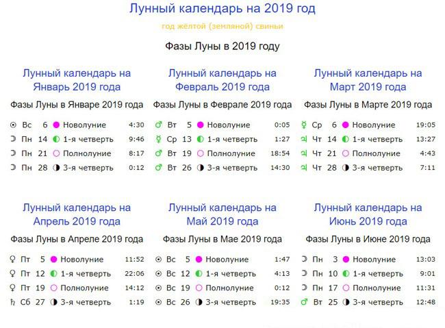 calendrier lunaire croissant