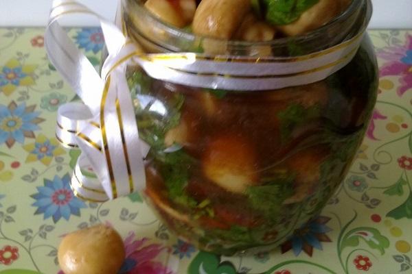 Champignons mit Sauce