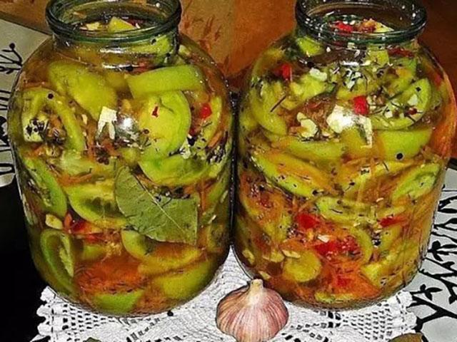 courgettes et tomates vertes