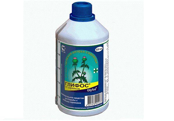 Instructions for the use of the herbicide Glyphos from weeds