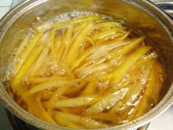 Cook the blanks in syrup