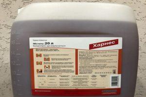 Anweisungen zur Verwendung des Herbizids Harnes, Wirkmechanismus und Verbrauchsraten