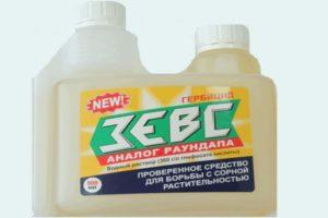 Gebrauchsanweisung des Herbizids Zeus, Verbrauchsraten und Analoga