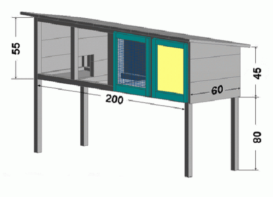 Un schéma simple de la construction d'un lapin avec vos propres mains, dessins et dimensions
