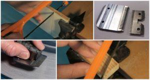 Regeln zum Schärfen von Schafschneidemessern und zum Zusammenbau von Maschinen